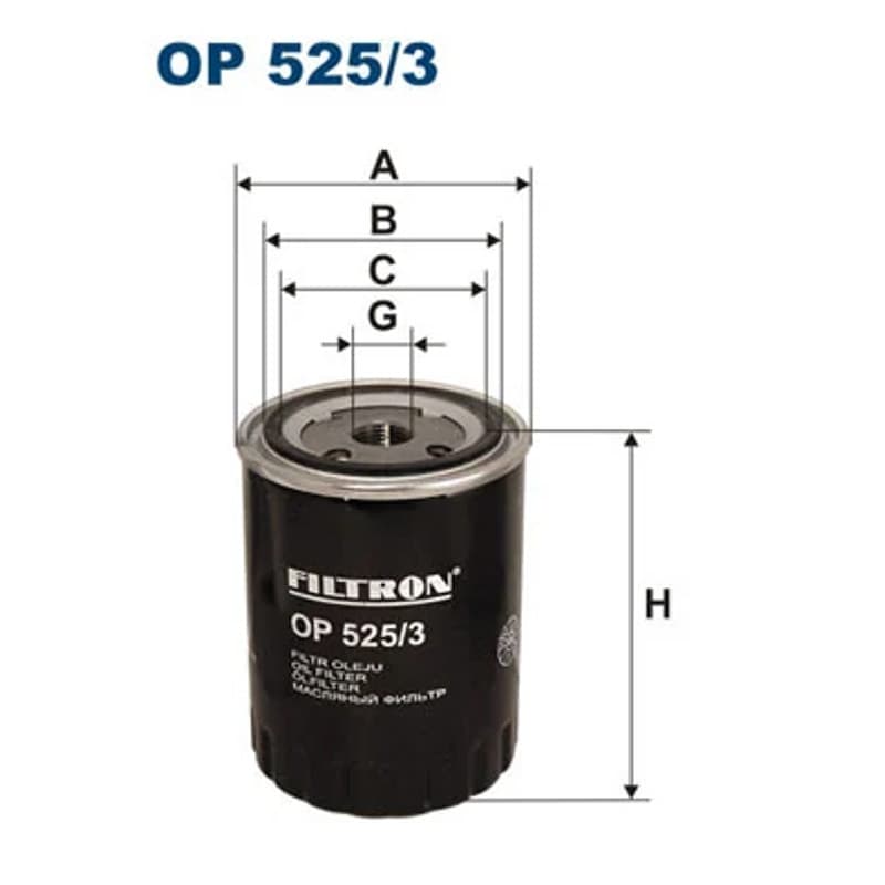 FILTRON Alyvos filtras OP 525/3