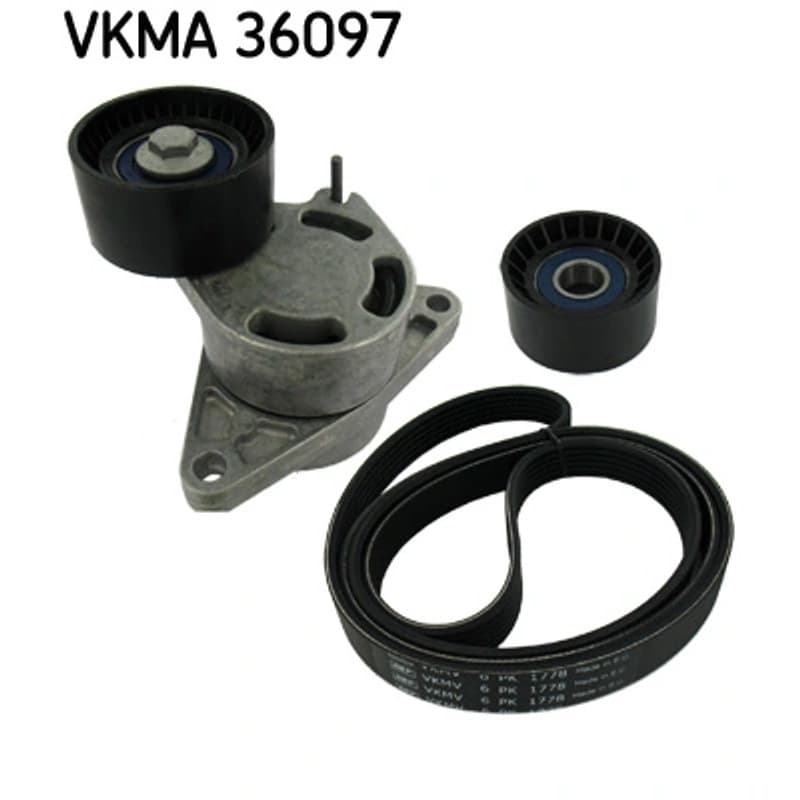 SKF VKMA 36097 V formos rumbuotas diržas, komplektas