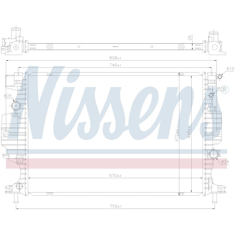 NISSENS radiatorius, variklio aušinimas 620156