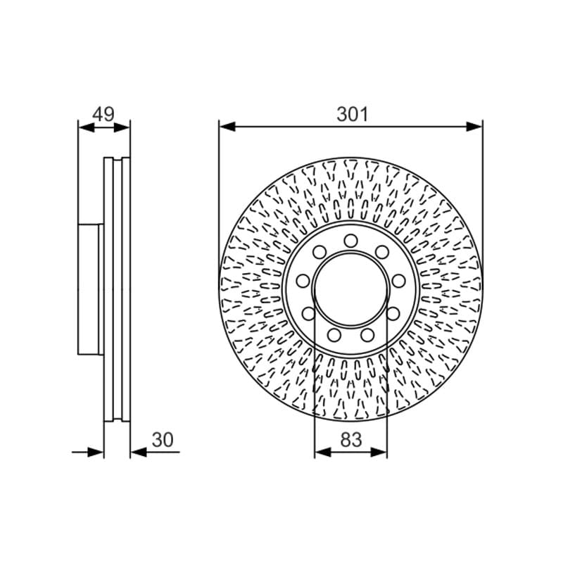 BOSCH 0 986 479 A23 stabdžių diskas