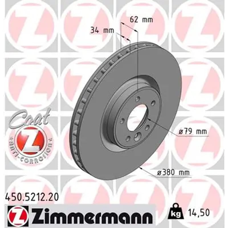 ZIMMERMANN stabdžių diskas 450.5212.20