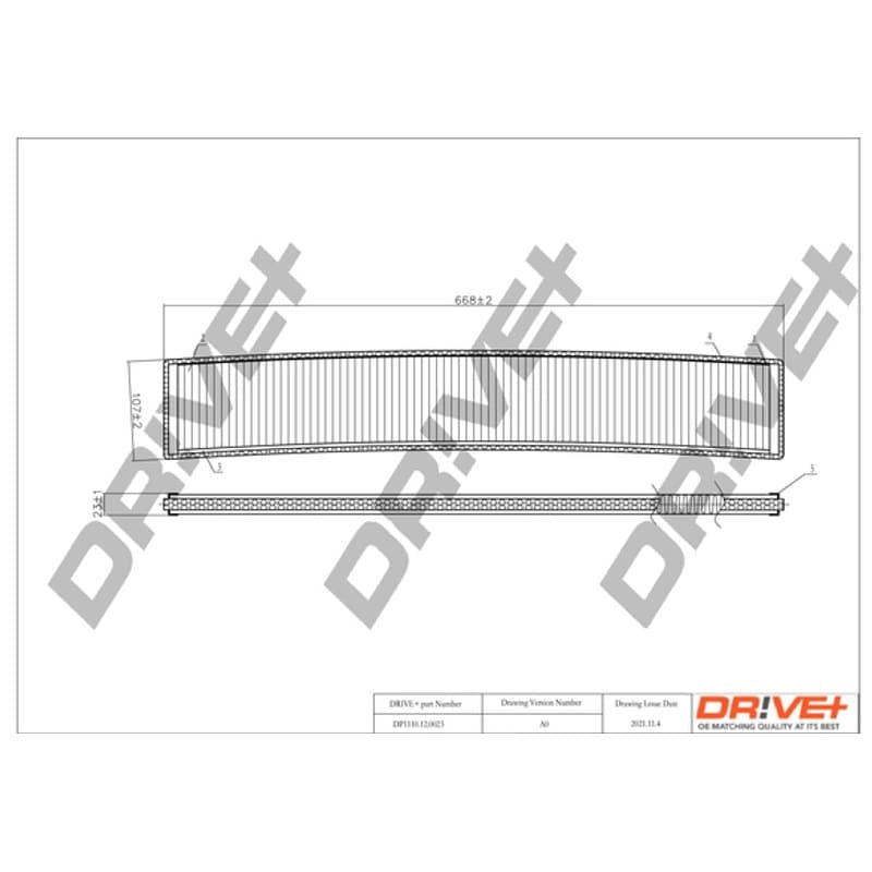 DRVE filtras, salono oras DP1110.12.0023
