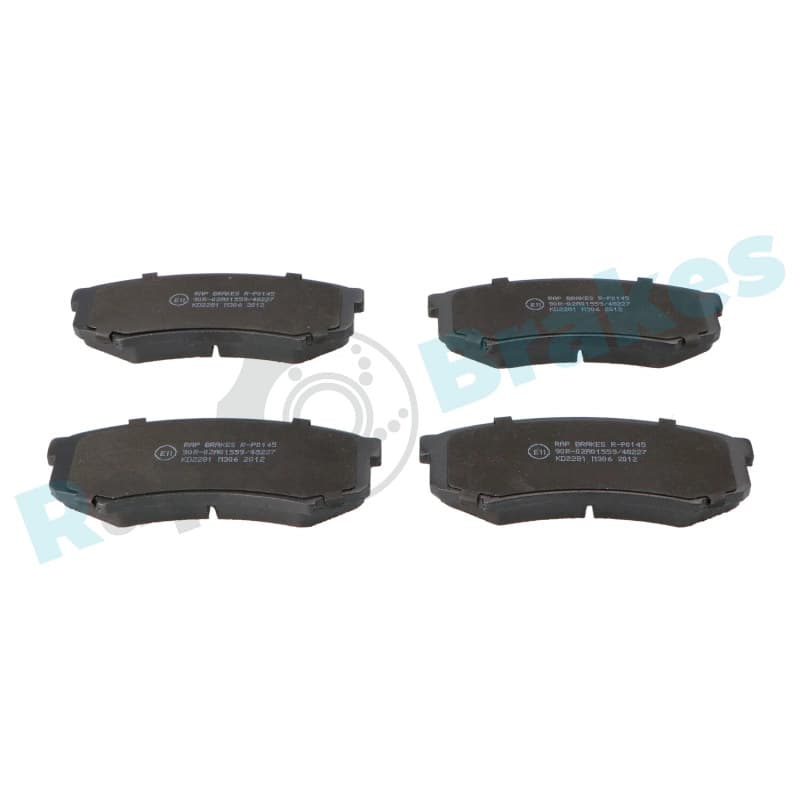 RAPBRAKES stabdžių trinkelių rinkinys, diskinis stabdys R-P0145