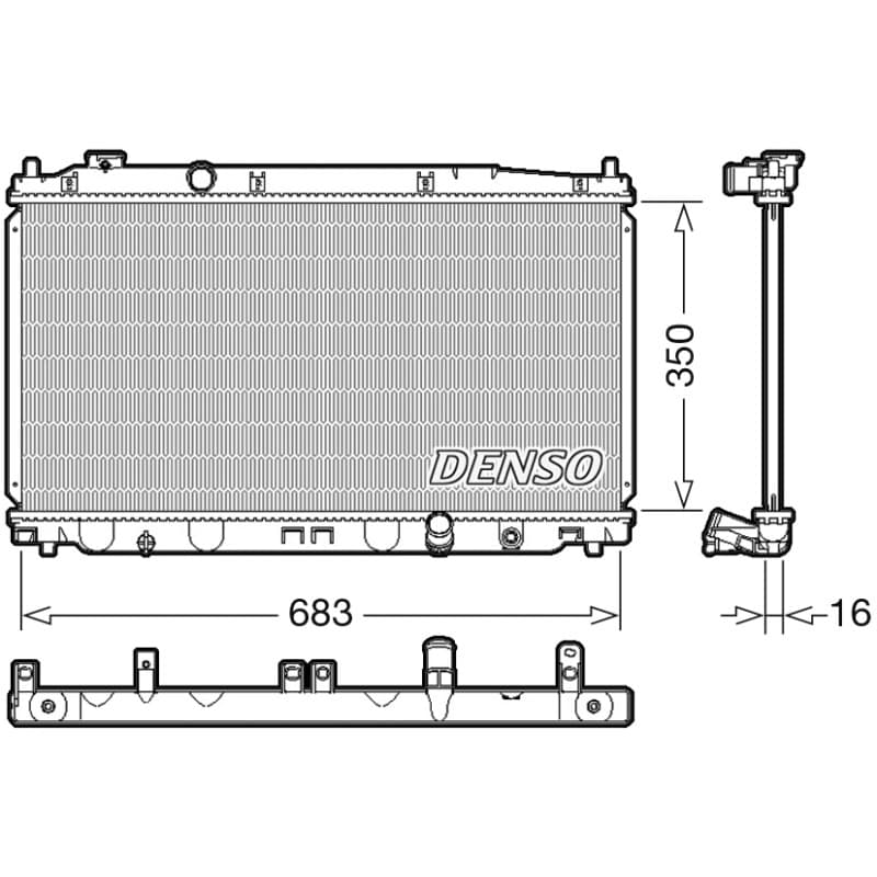 DENSO radiatorius, variklio aušinimas DRM40035