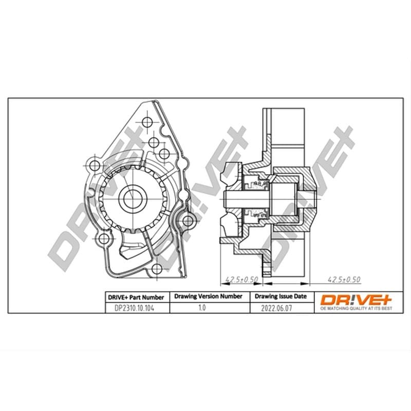 DRVE Vandens siurblys, variklio aušinimas DP2310.10.104