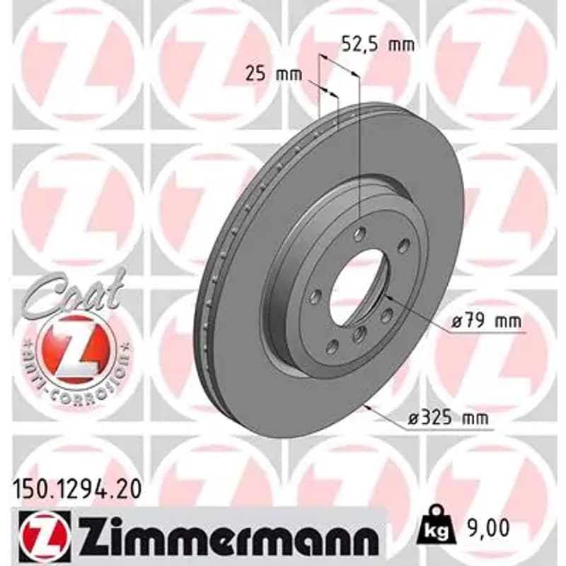 ZIMMERMANN stabdžių diskas 150.1294.20