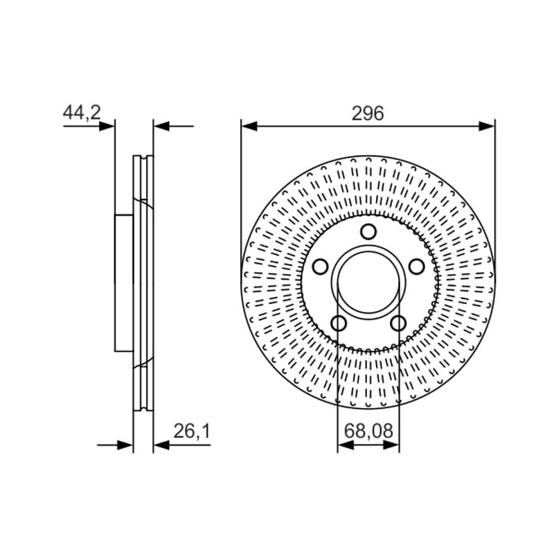 BOSCH 0 986 479 D15 stabdžių diskas