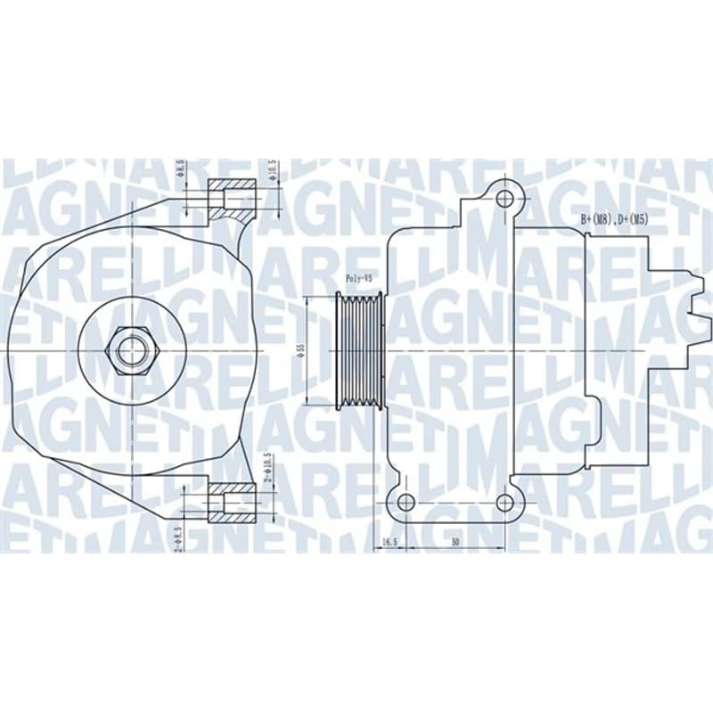 MAGNETIMARELLI kintamosios srovės generatorius 063731766010