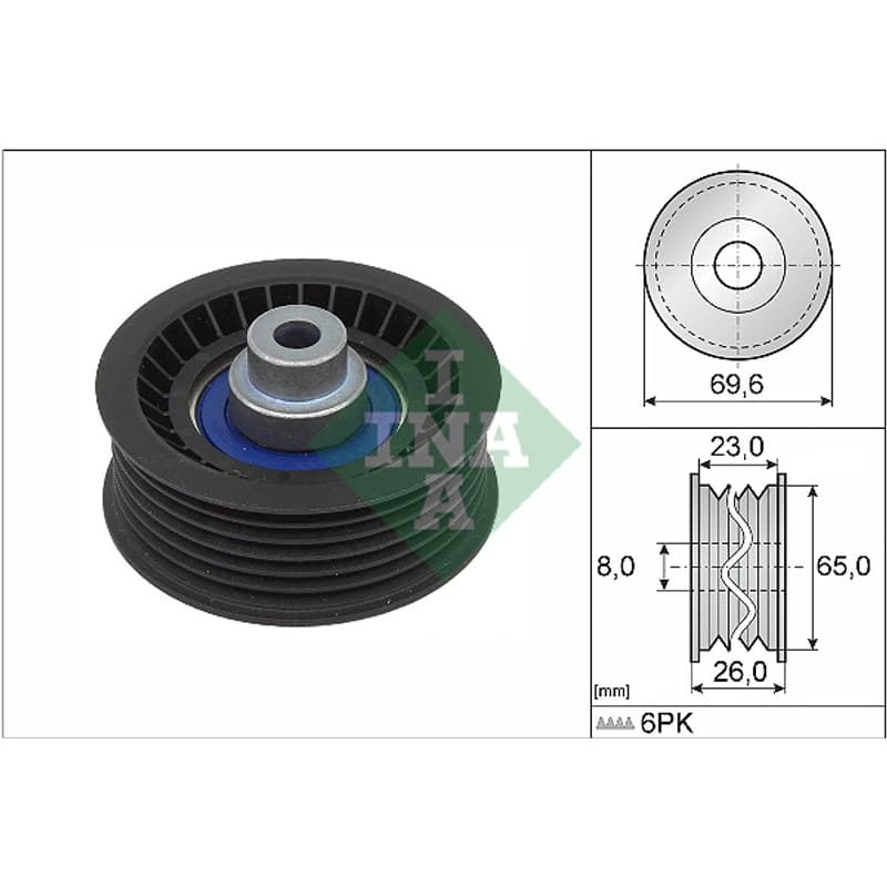 SCHAEFFLERINA kreipiantysis skriemulys, V formos rumbuotas diržas 532 0917 10