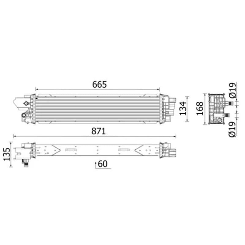 MAHLE CI 664 000P tarpinis suslėgto oro aušintuvas, kompresorius