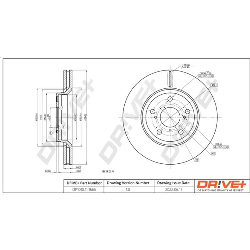 DRVE stabdžių diskas DP1010.11.1666