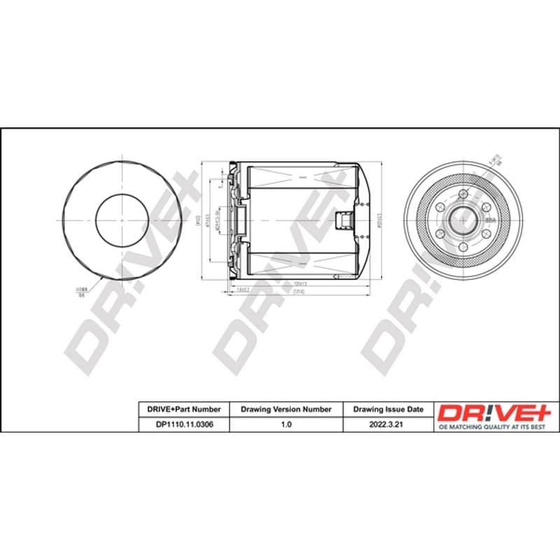 DRVE alyvos filtras DP1110.11.0306