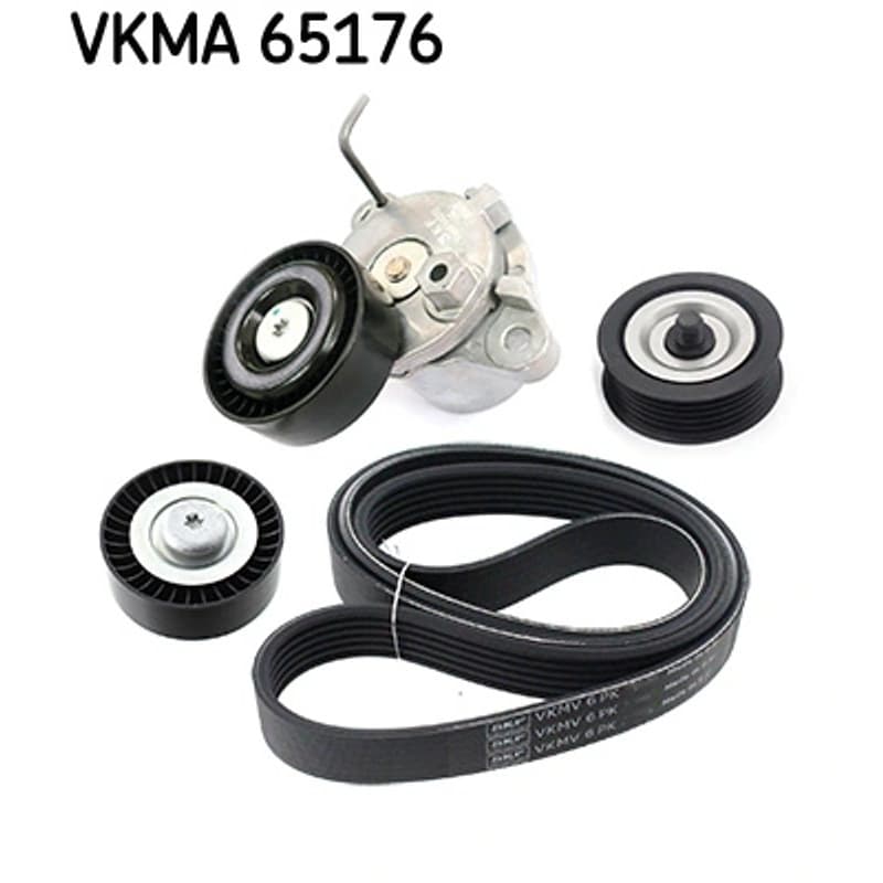 SKF VKMA 65176 V formos rumbuotas diržas, komplektas