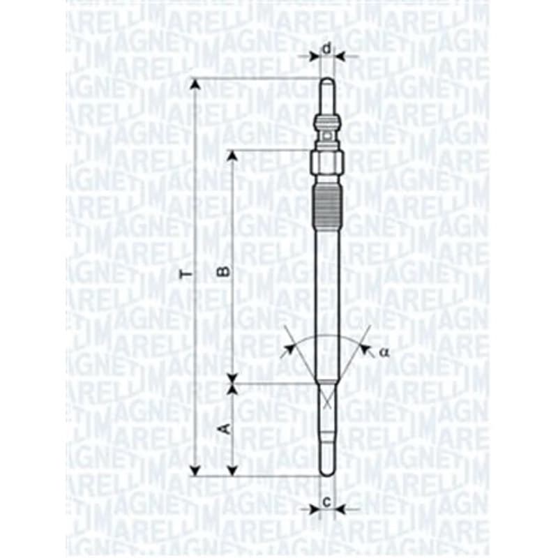 MAGNETIMARELLI kaitinimo žvakė 062900029304