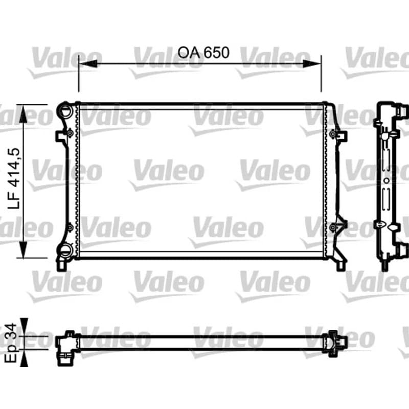 VALEO radiatorius, variklio aušinimas 735120