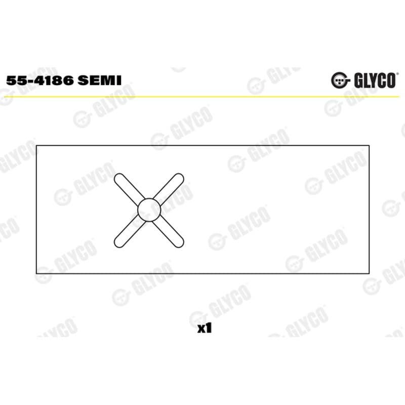 GLYCO įvorės mažu galu, švaistiklis 55-4186 SEMI