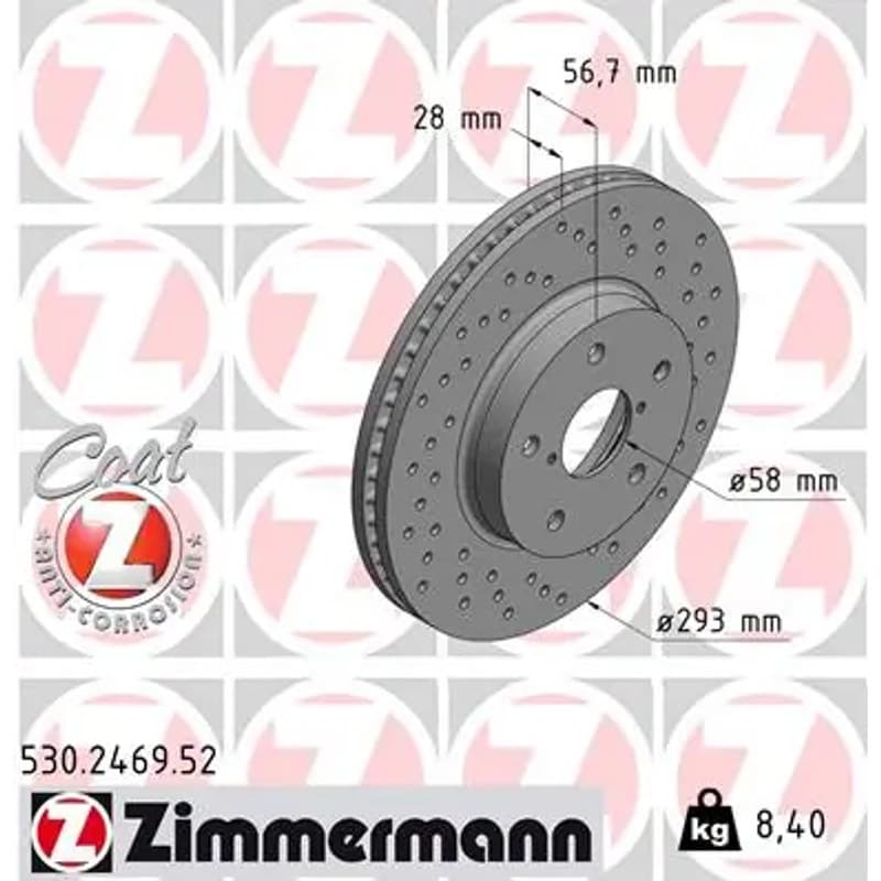 ZIMMERMANN stabdžių diskas 530.2469.52
