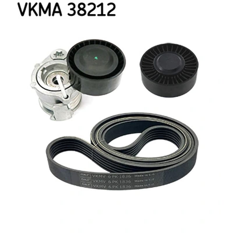 SKF VKMA 38212 V formos rumbuotas diržas, komplektas