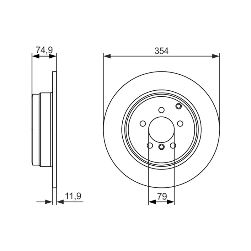 BOSCH 0 986 479 612 stabdžių diskas