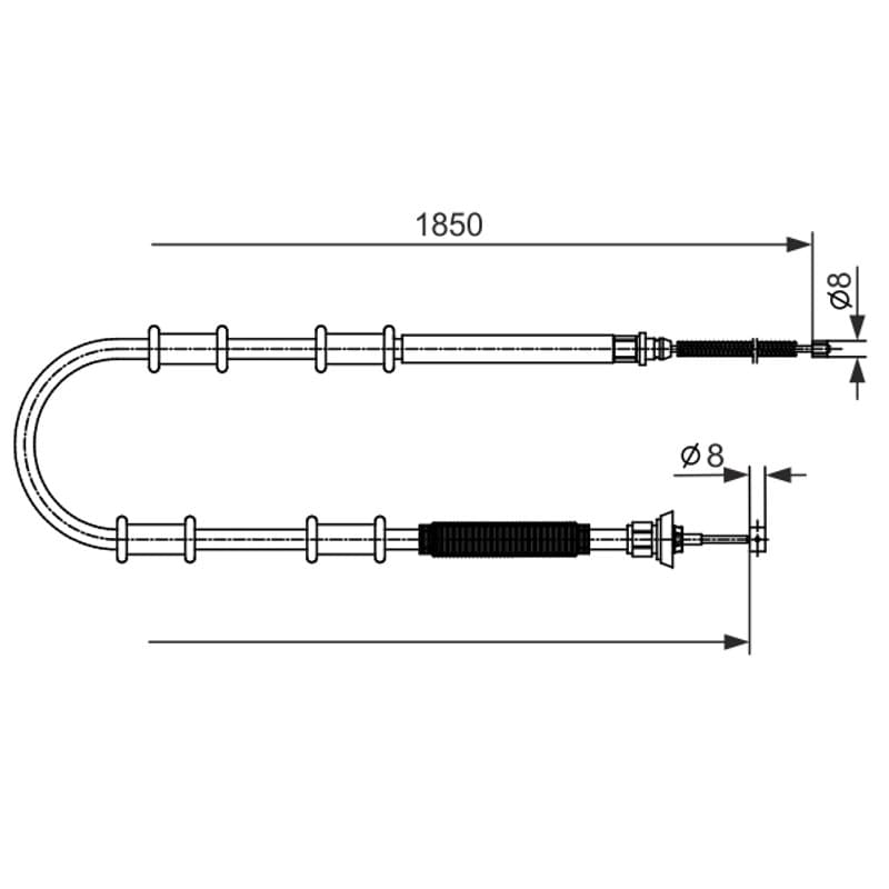 BOSCH 1 987 482 592 trosas, stovėjimo stabdys