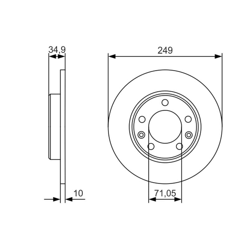 BOSCH 0 986 479 C23 stabdžių diskas