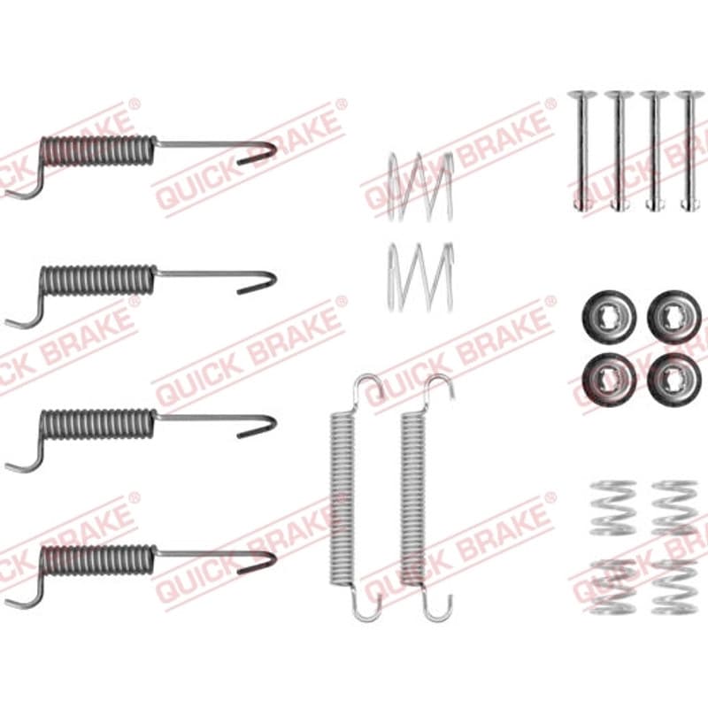 QUICKBRAKE priedų komplektas, stovėjimo stabdžių trinkelės 105-0047