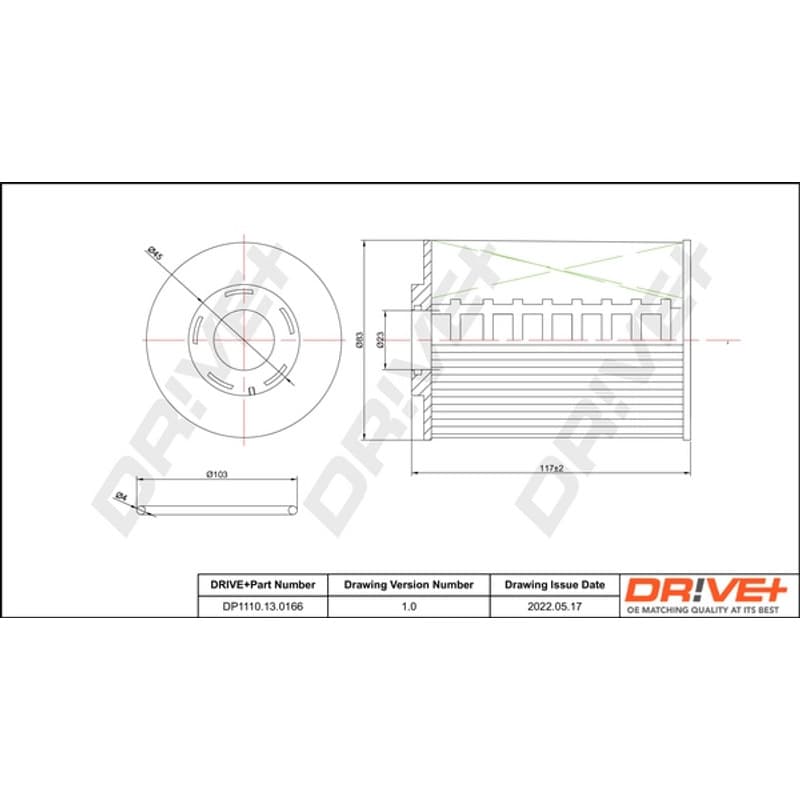 DRVE kuro filtras DP1110.13.0166