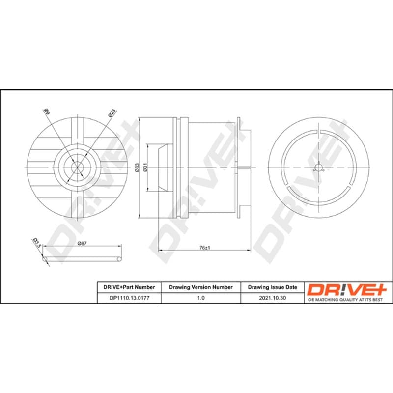 DRVE kuro filtras DP1110.13.0177