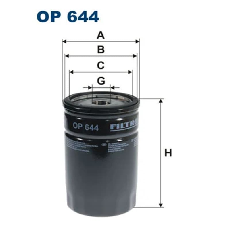 FILTRON Alyvos filtras OP 644