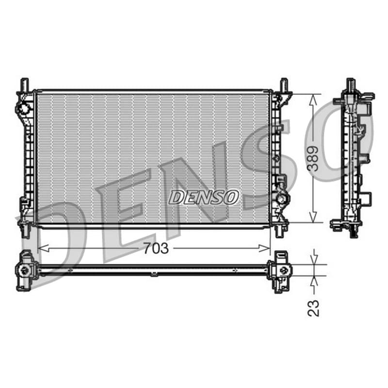 DENSO radiatorius, variklio aušinimas DRM10108