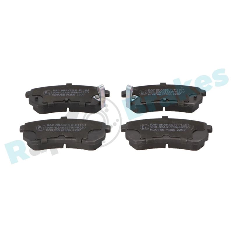 RAPBRAKES stabdžių trinkelių rinkinys, diskinis stabdys R-P1164