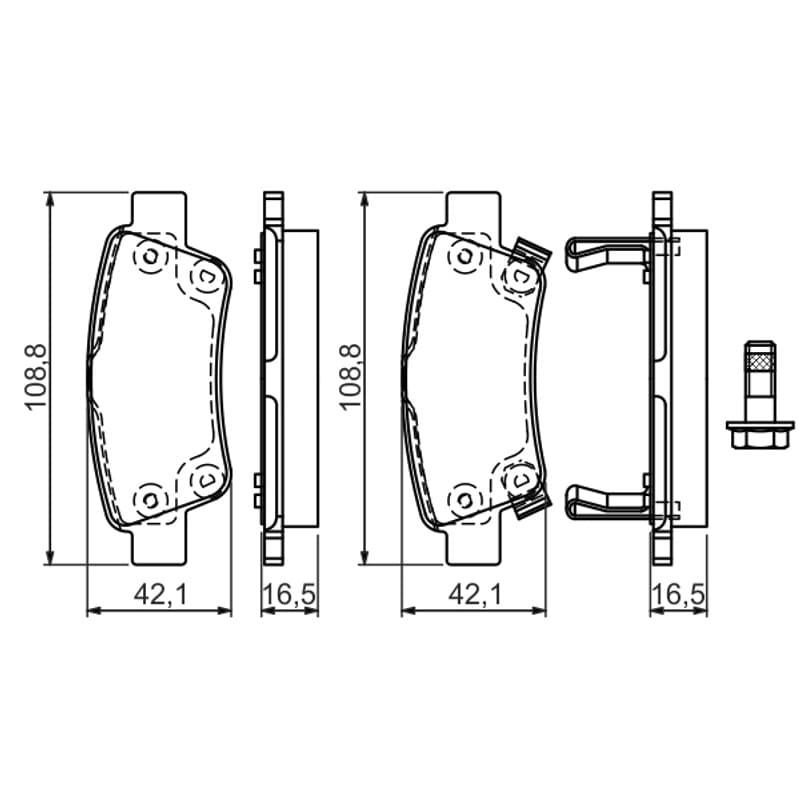 BOSCH 0 986 494 329 stabdžių trinkelių rinkinys, diskinis stabdys