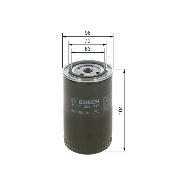 BOSCH 0 451 203 087 alyvos filtras