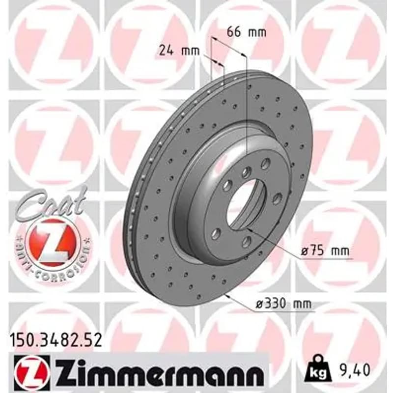 ZIMMERMANN stabdžių diskas 150.3482.52