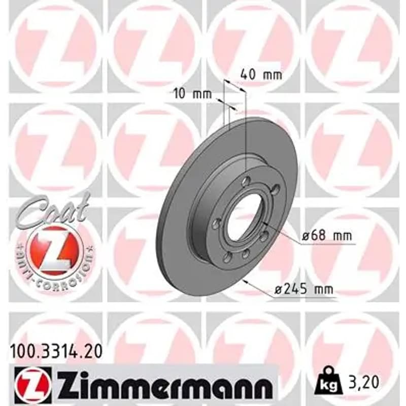 ZIMMERMANN stabdžių diskas 100.3314.20