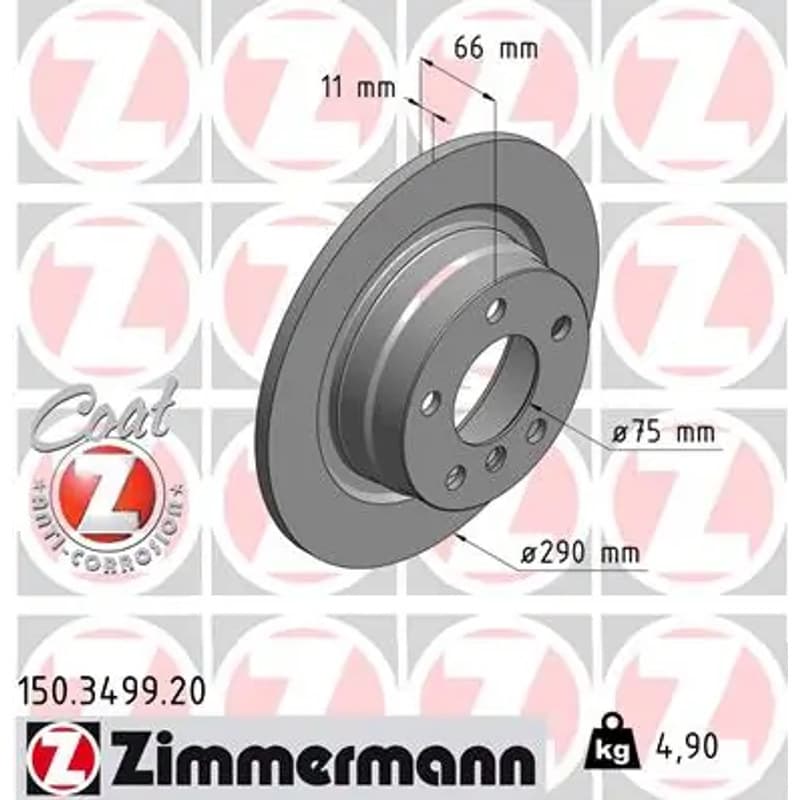 ZIMMERMANN stabdžių diskas 150.3499.20