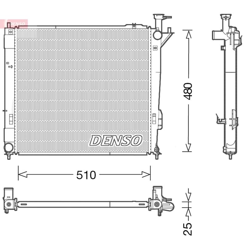 DENSO radiatorius, variklio aušinimas DRM41015