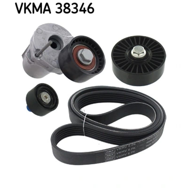 SKF VKMA 38346 V formos rumbuotas diržas, komplektas