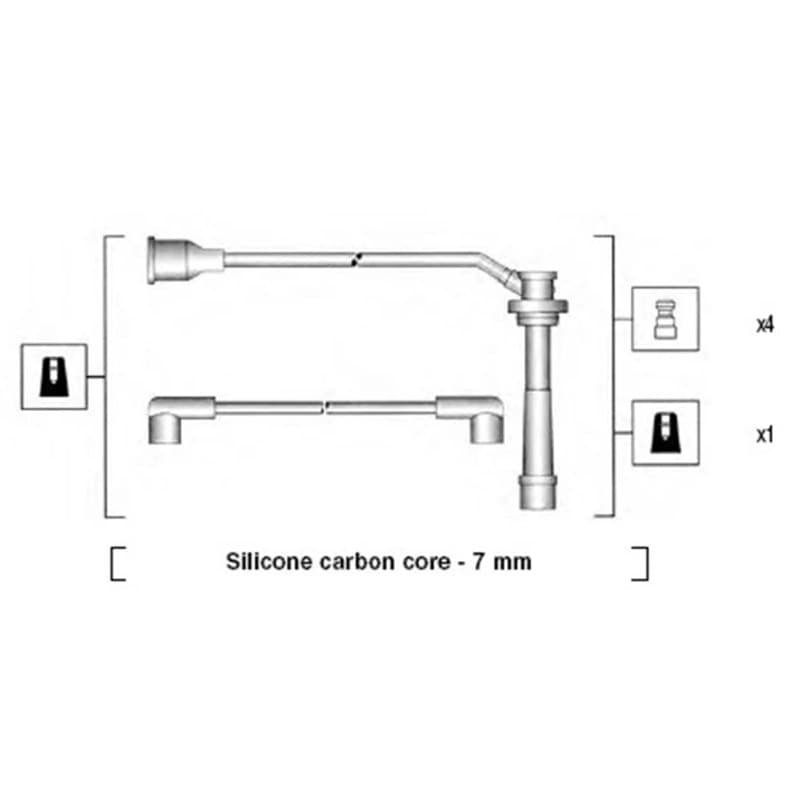 MAGNETIMARELLI uždegimo laido komplektas 941285090845
