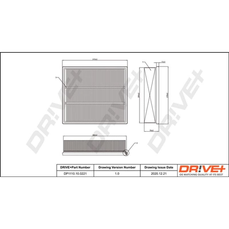 DRVE DP1110.10.0221 oro filtras