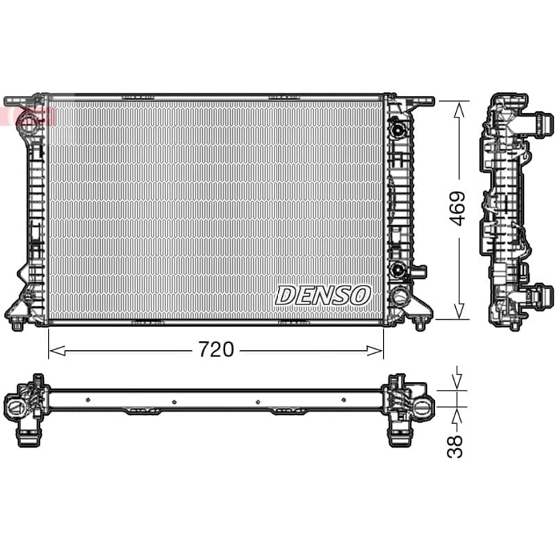 DENSO radiatorius, variklio aušinimas DRM02023