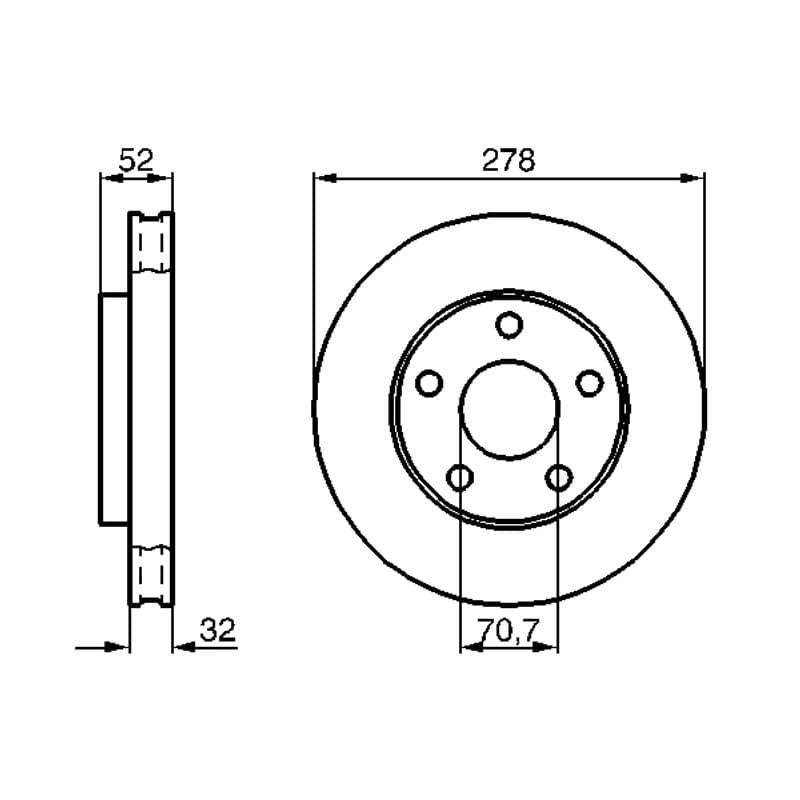 BOSCH 0 986 478 486 stabdžių diskas