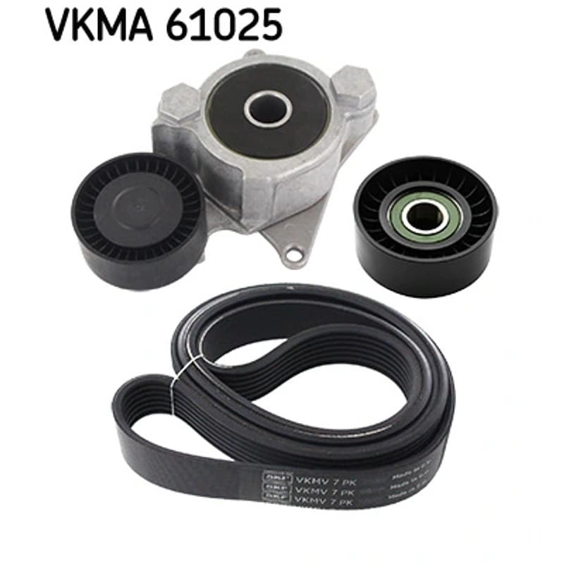 SKF VKMA 61025 V formos rumbuotas diržas, komplektas