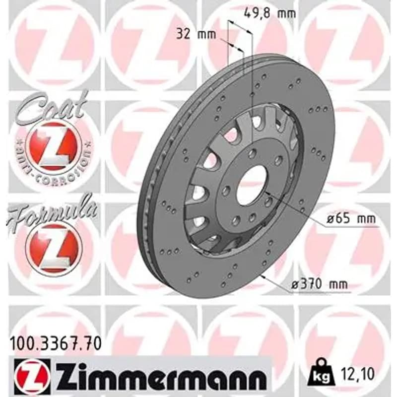 ZIMMERMANN stabdžių diskas 100.3367.70