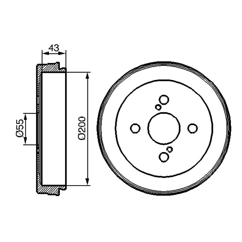 BOSCH 0 986 477 138 stabdžių būgnas