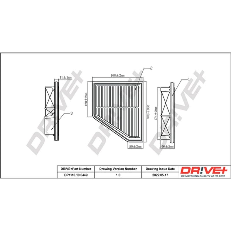 DRVE oro filtras DP1110.10.0449