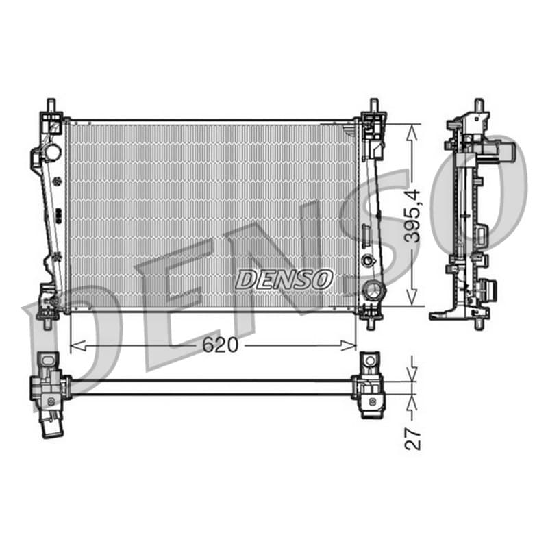 DENSO radiatorius, variklio aušinimas DRM01006
