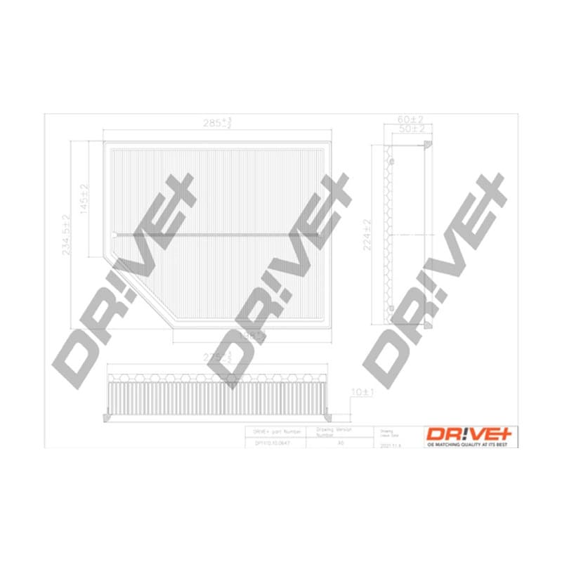 DRVE DP1110.10.0647 oro filtras