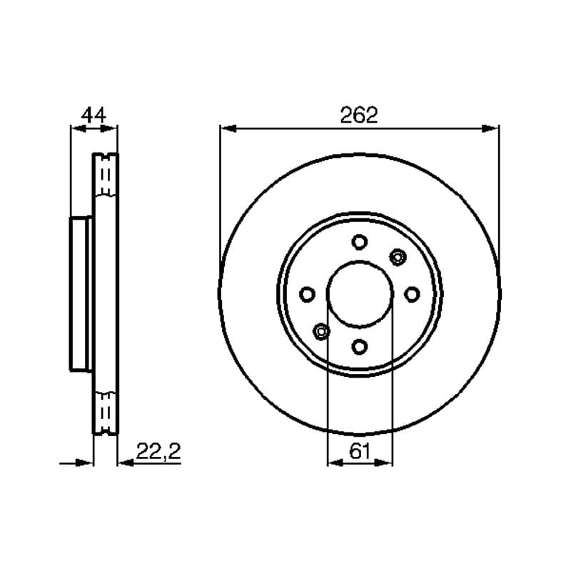 BOSCH 0 986 478 598 stabdžių diskas