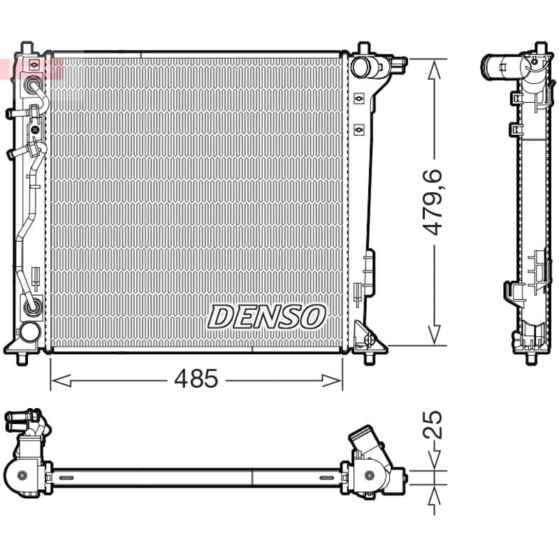 DENSO radiatorius, variklio aušinimas DRM41030